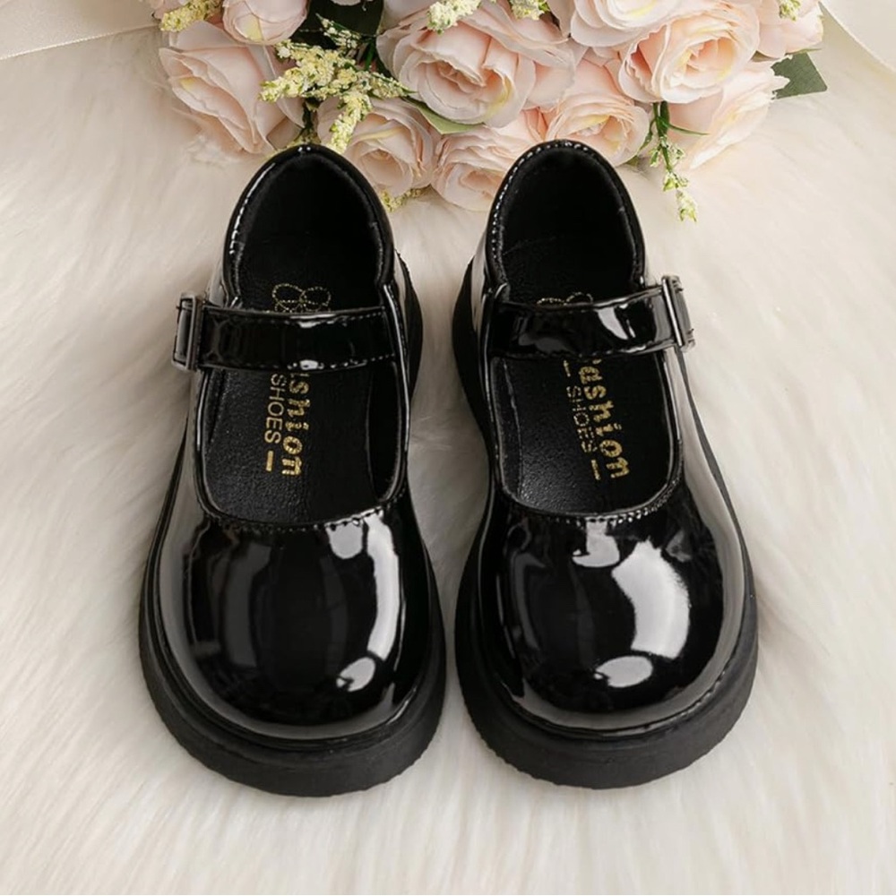 Black Patent Leather Dress Shoes with Chunky Sole